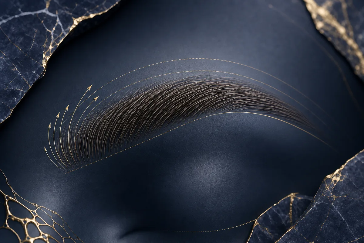Eyebrow hair detail — precision brow restoration at HTC