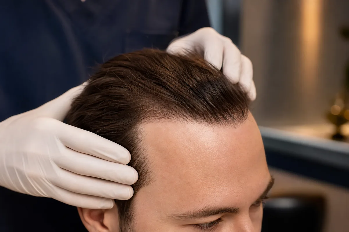 Natural hairline and scalp hair texture — FUE hair transplant pathway at HTC