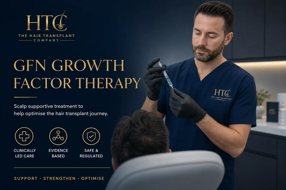 Growth factor clinical preparation — supportive hair treatment at HTC