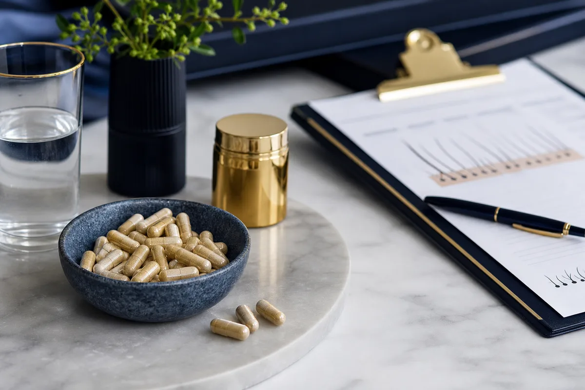 Hair health supplements — advice-led supportive care at HTC