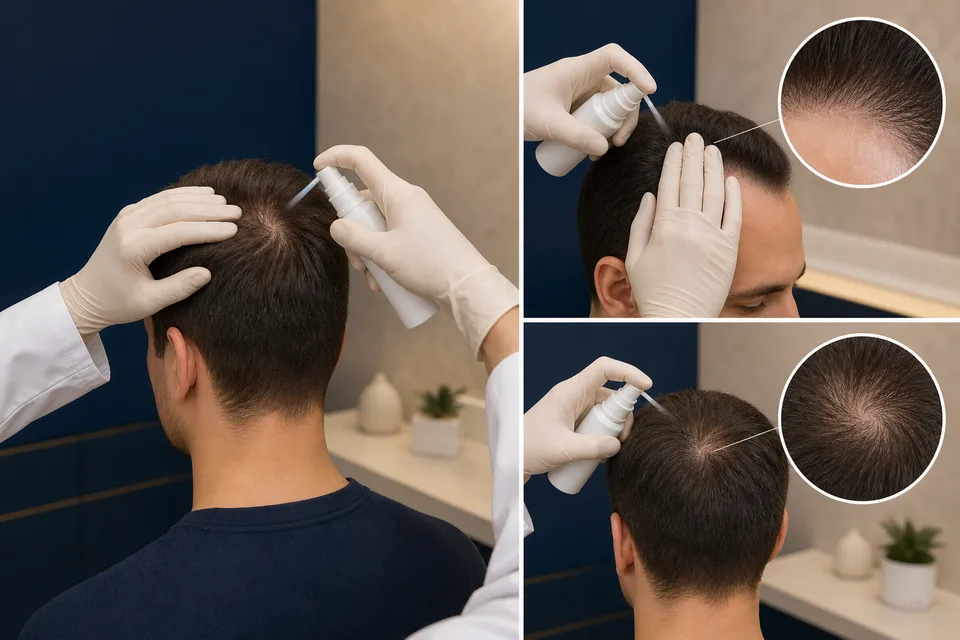 Topical finasteride application to the scalp — clinical guidance at The Hair Transplant Company