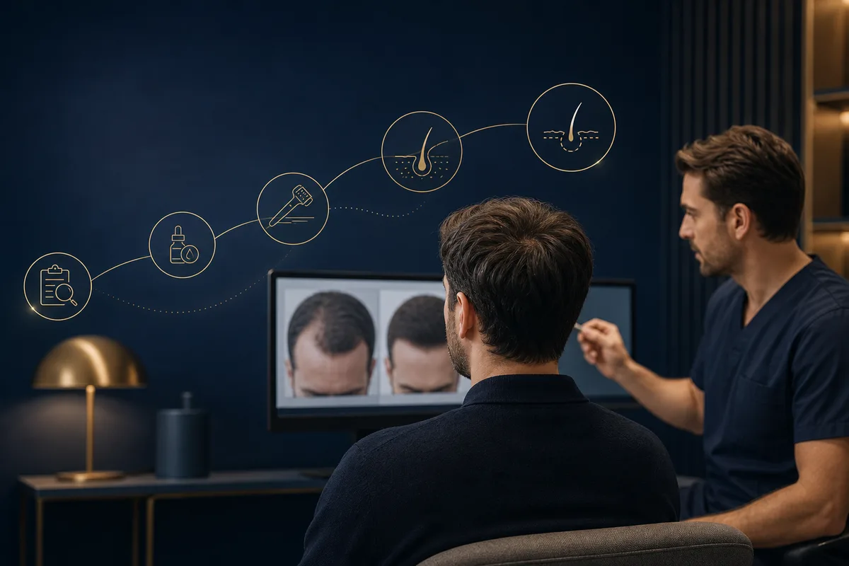 Hair restoration treatments overview — surgical and non-surgical pathways at The Hair Transplant Company